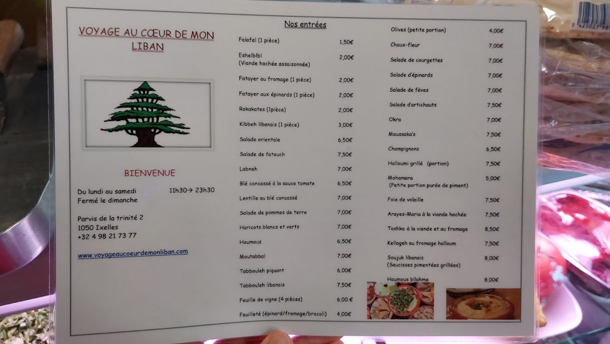 Menu Voyage Au Coeur De Mon Liban-2